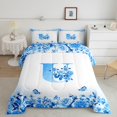thumbnail image 2 of Erosebridal Monogrammed Bedding Twin Comforter Set,Personalized Initial Down Comforter,Letter Decoration,Reversible,Lightweight,2-Piece, 2 of 8