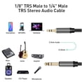 thumbnail image 5 of 3.5mm 1/8" Male to 6.35mm 1/4" Male TRS Stereo Audio Cable for Amplifier Guitar （1m/3.2ft）, 5 of 6