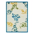 thumbnail image 3 of Unique Loom Outdoor Botanical Collection Area Rug - Savannah (7' 1" x 10' Rectangle Blue/Cream), 3 of 7