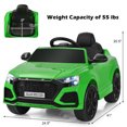 thumbnail image 3 of Costway Kids Ride On Car 12V Licensed Audi RS Q8 with Remote Control Lights Music Green, 3 of 10