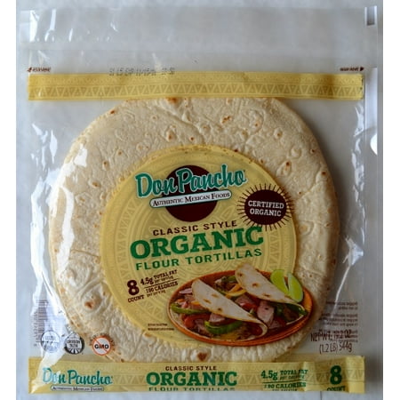 Don Pancho Organic Classic Flour 10" White Tortillas, 8 ct
