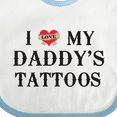 thumbnail image 4 of Inktastic I Love My Daddy's Tattoos Boys or Girls Baby Bib, 4 of 4