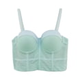 thumbnail image 2 of Cxenplz Women's Bustier Mesh Push Up Club Corset Crop Top Holiday Underwire Party Top Bra, 2 of 7