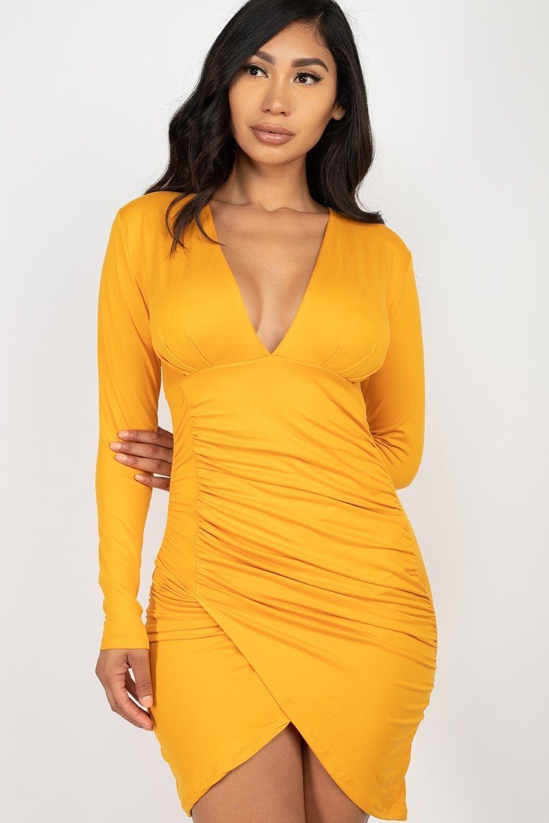 wrap bodycon dress