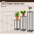 thumbnail image 4 of Outsunny 3 Packs Plant Stand Indoor, Metal Plant Stand, 4 of 10
