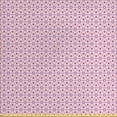 thumbnail image 1 of Geometric Upholstery Fabric by the Yard, Continuous Abstract Pattern with Circles and Hexagons, Decorative Fabric for DIY and Home Accents, Violet Pale Pink by Ambesonne, 1 of 4