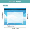 thumbnail image 3 of Abstract Waves Blue 3-Ring Binder Pouches A4 Size Zipper Pocket File Storage 2 Packs, 3 of 6