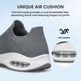 thumbnail image 5 of AMANSSE Mens Walking Shoes Lightweight Breathable Athletic Gym Workout Training Non Slip Fashionable Tennis Shoes Dark Grey Size 12, 5 of 6
