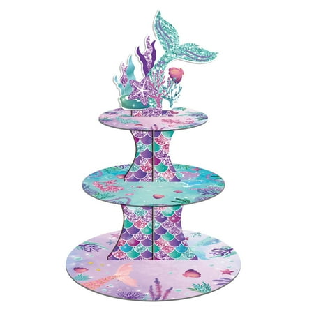 

Mermaid Birthday Decoration Multi-Layer Round Cupcake Tower for Valentine s Day Weddings