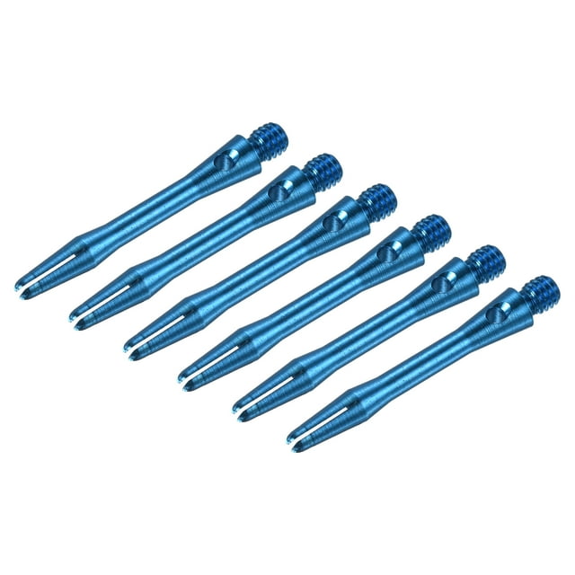 Uxcell 35mm Dart Shafts, Medium 2BA Thread Aluminum Dart Stems - 6 Pack (Sky Blue)