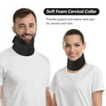 thumbnail image 5 of Soft Foam Neck Brace Universal Cervical Collar, Adjustable Support Brace for Sleeping - Relieves Pain and Spine Pressure, Neck Collar After Whiplash or Injury (Black, 3" Depth, M), 5 of 13
