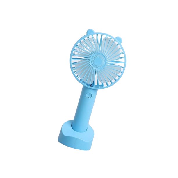 Sidaley Mini ventilador eléctrico portátil de verano, 3 marchas, ventiladores silenciosos ajustables con asa, regalos de refrigeración por aire para Electrónica Azul