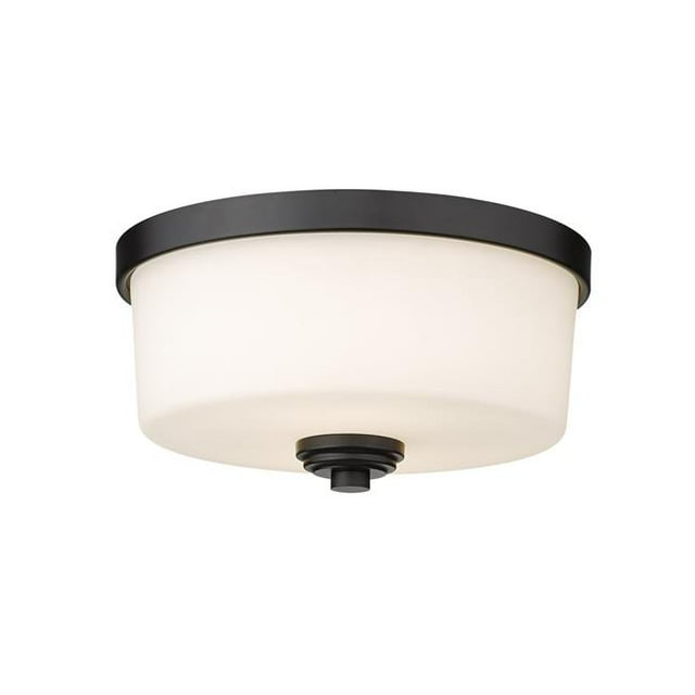 Z Lite 220F2-MB 12 Po Arlington Plafonnier Encastré Noir Mat Léger