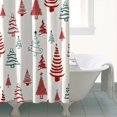 thumbnail image 4 of Multicolor Christmas Tree Pattern Shower Curtain 84"x72" ,Bathroom Decorative Shower Curtains Set with 12 Hooks,Modern Waterproof Washable Shower Curtain, 4 of 6