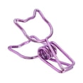 thumbnail image 3 of 100 Uds Clips para carpetas de gatos dibujos animados lindos fuerza de sujeción fuerte Clips de cola hueca de Metal abrazaderas de papel suministros de oficina púrpura, 3 of 5