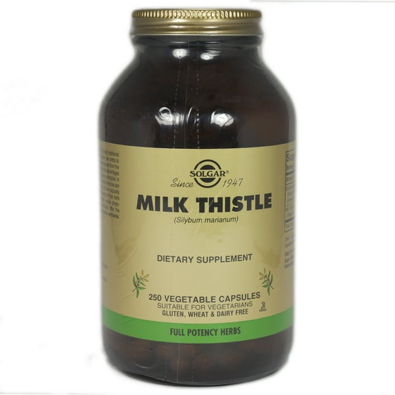 Solgar Milk Thistle, 250 Vegetable Capsules (450 mg per Capsule)