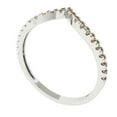 thumbnail image 2 of 0.1725 ctw Wedding Band for Women - 14K White Gold Yellow Moissanite Stackable Eternity Ring, 2 of 6