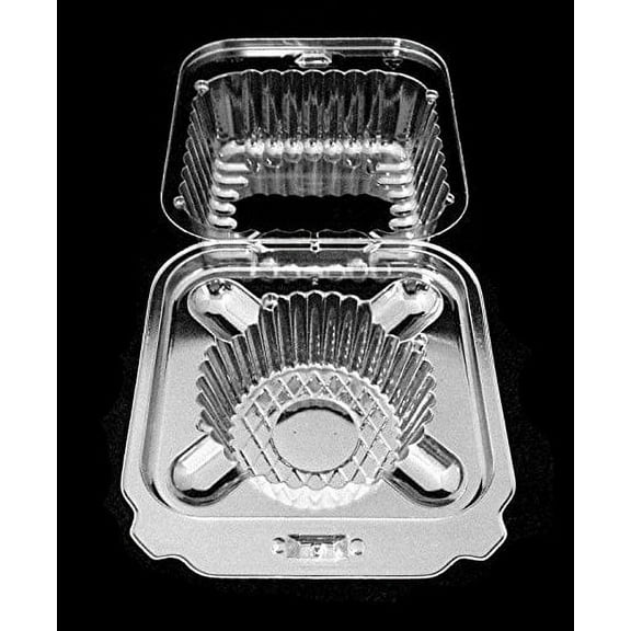 Par-Pak Single Cavity Clear Hinged Cupcake Holder Muffin Ramekin Clamshell Container (pack of 20)