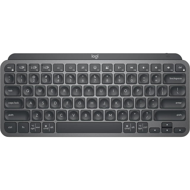 Teclado inalámbrico minimalista iluminado Logitech MX Keys Mini, compacto, Bluetooth, retroiluminado, USB-C, compatible con macOS, iOS, Windows, Linux y Android, construcción metálica - Grafito (renov