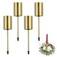 thumbnail image 1 of Injueey 4 portavelas dorados compactos y fáciles de mover para de Adviento, flexibles y cómodos, duraderos Decoración del hogar, 1 of 6