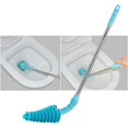 thumbnail image 5 of Émbolo para inodoro, removedor de obstrucciones para inodoro tipo sifón, mango de acero inoxidable con cabezal de goma flexible, herramienta de dragado para inodoro, escobilla de goma (azul), 5 of 5