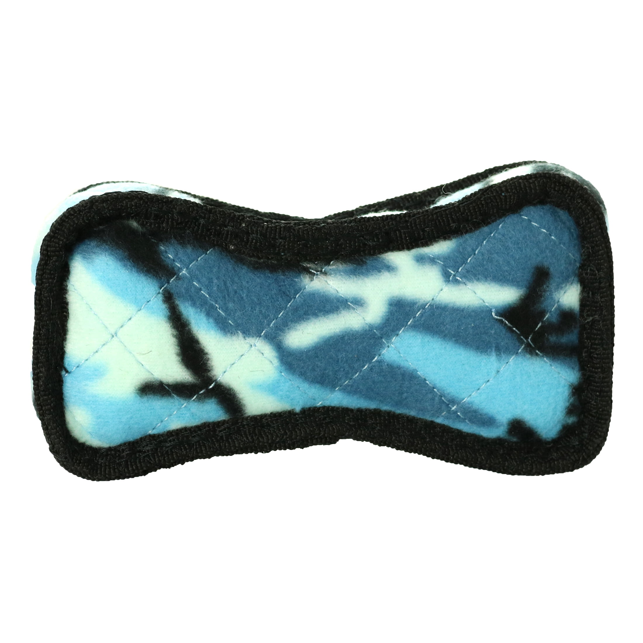 Tuffy Junior Bone2 Camo Blue Durable Plush Squeaky Dog Toy