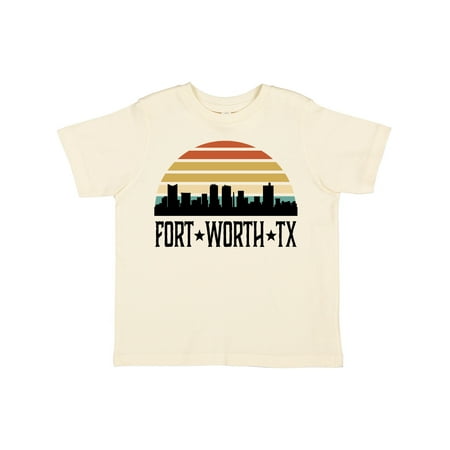 

Inktastic Fort Worth Texas Skyline Retro Gift Toddler Boy or Toddler Girl T-Shirt
