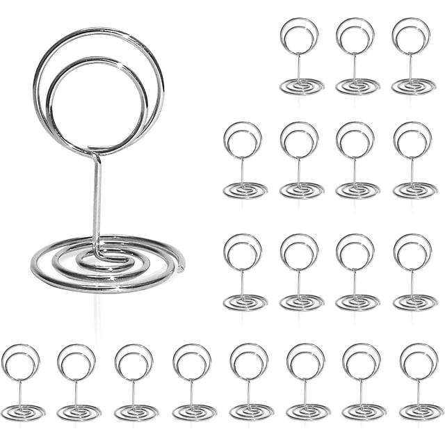 GFDYREE Ronteda Table Number Holders 20Pcs - 2 Inch Mini Table Number Stands Short Place Card Holder for Wedding Reception Party Graduation Restaurant Office Home Photo Picture Memo Display