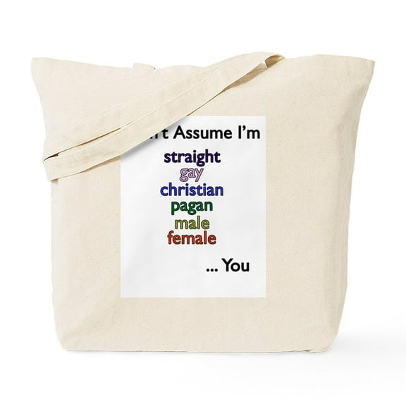 CafePress - Don't Assume Tote Bag - Unisex Canvas Tote Bag, Beige, 1-Piece