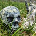 thumbnail image 2 of 3Pcs/Set Halloween Skeleton Ornaments Ground Plug Skeleton Skeleton Set Head and Hands Set for Halloween Haunted House Props, 2 of 9