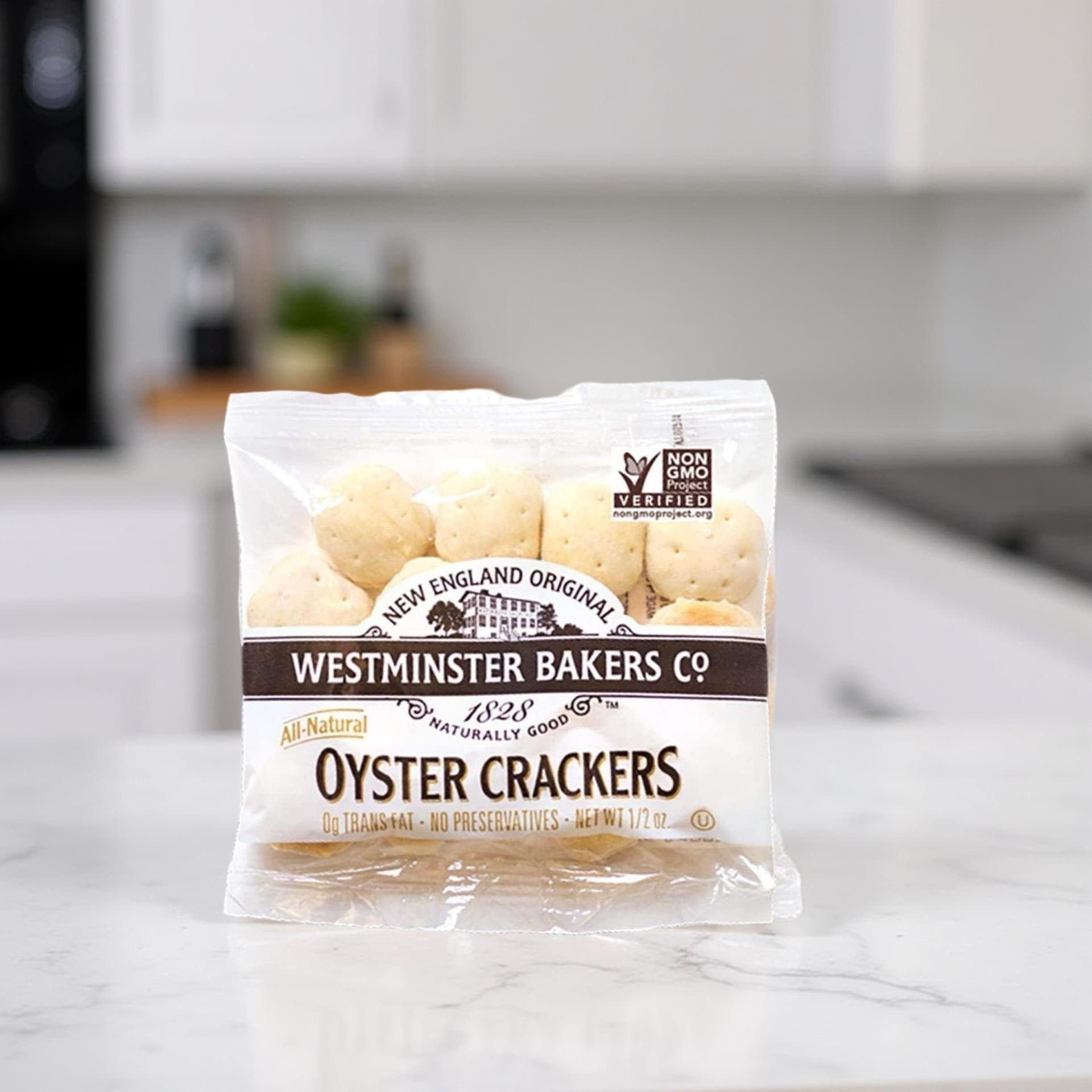 Westminster Bakers Company Premium Restaurant Oyster Crackers, 25 Ounce (50 Count, 1/2 Ounce)