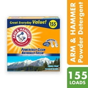 ARM & HAMMER Powder Laundry Detergent, Alpine Clean, 9.56 lb, 155 Loads