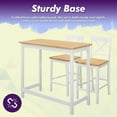 thumbnail image 5 of Kings Brand Furniture 3-Piece Counter-Height Dining Set – Solid Wood Table & 2 Chairs for Kitchen & Small Spaces, 5 of 9
