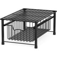 thumbnail image 1 of Biwat Simple Houseware Stackable Basket Drawer, Black, 1 of 4