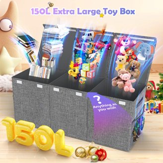 Large Collapsible Storage Basket - Fabric Laundry Bin With Christmas Design For Toys, Clothes, Blankets - 20x20x14 Inches