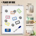 thumbnail image 6 of 6Pcs Glass Refrigerator Magnet Magnetic Fridge Sticker,Decor for Kitchen,Whiteboard,Cabinet,Black And White Wave - Like Pattern, 6 of 6
