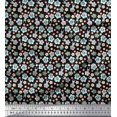 thumbnail image 1 of Soimoi Moss Georgette Fabric Tortoise,Rabbit & Panda Kids Print Sewing Fabric Yard 42 Inch Wide, 1 of 3