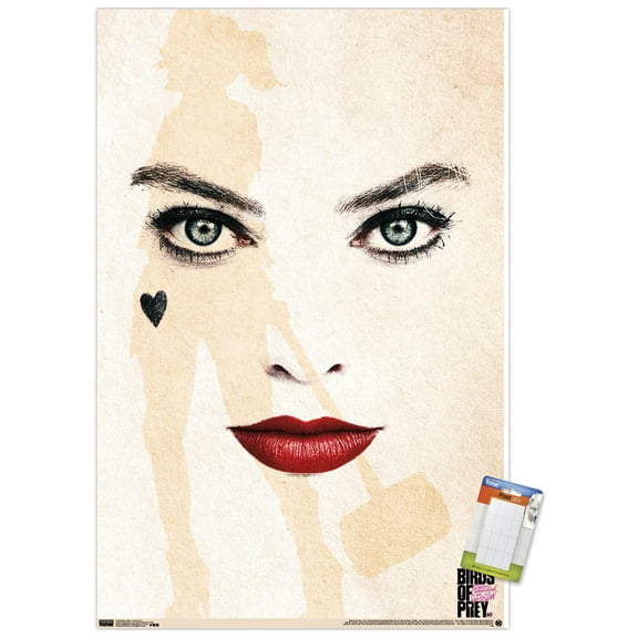 DC Comics Movie - Birds of Prey - Harley Quinn - Face Wall Poster, 14.725" x 22.375"