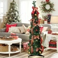 thumbnail image 6 of Pop up Christmas Tree for Indoor Decoration, Pre-lit Mini Halloween Tree with 60 Lights,Black Artificial Pencil Tree Collapsible Tinsel Lighted up Christmas Tree, 6 of 18