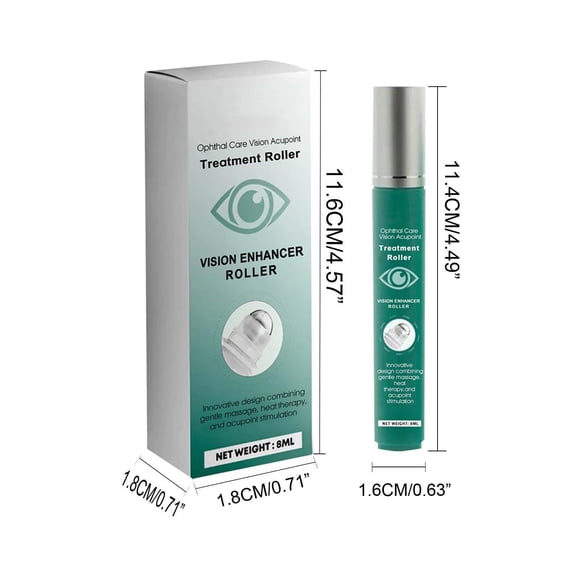Herunwer Ophthal Care Vision Acupoint Treatment Roller, Eye Massage Therapy Tool for Vision Enhancement