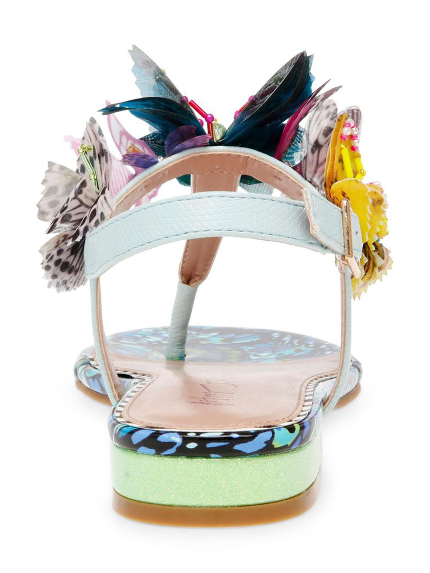 BETSEY JOHNSON Womens Blue Mixed Media Beaded Embellished