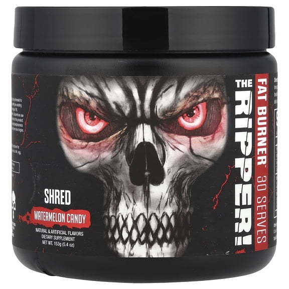 JNX Sports® The Ripper! Thermogenic Pre Workout Powder Watermelon Candy, Pre Workout Mix for Focus & Metabolism Support, 30 Servings