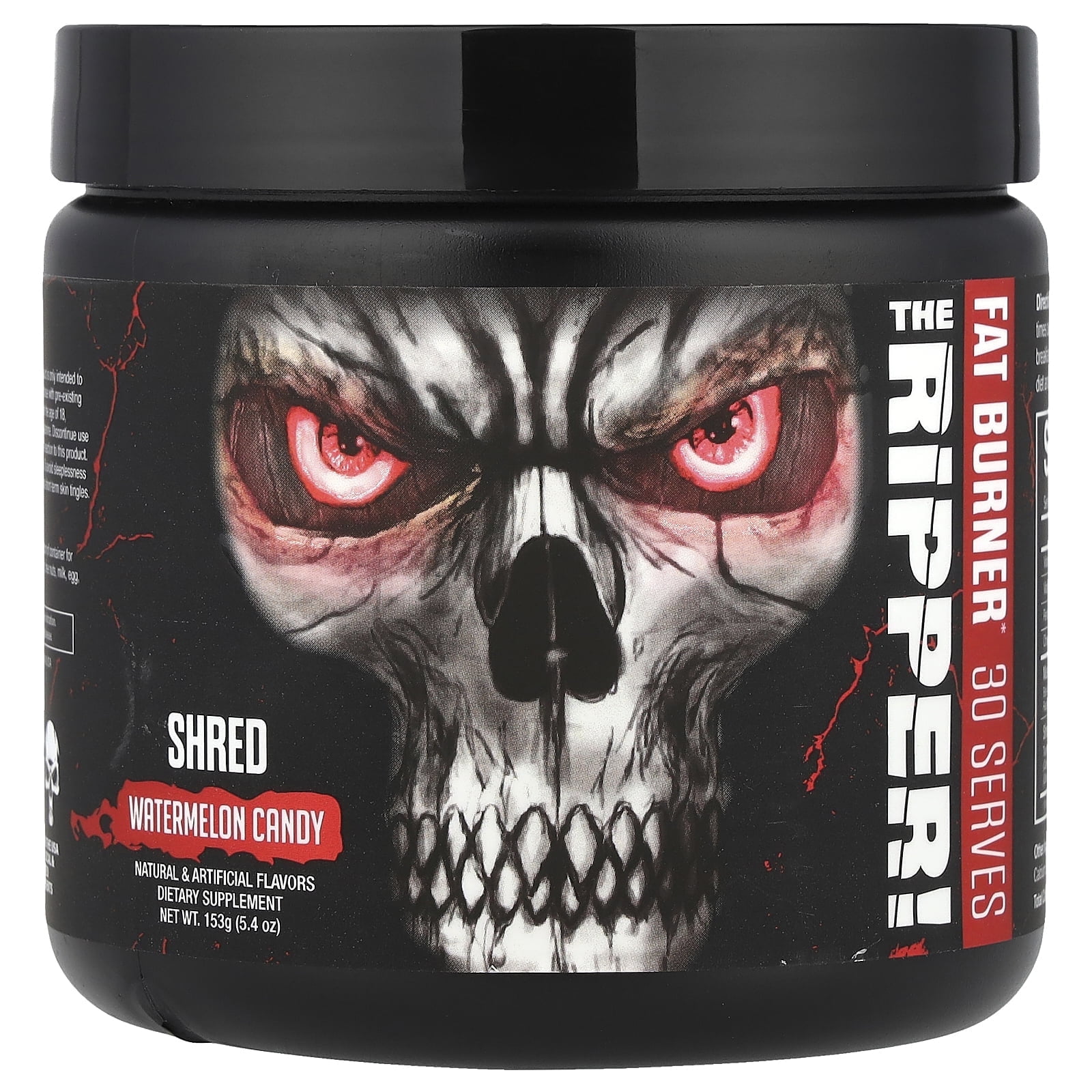 JNX Sports® The Ripper! Thermogenic Pre Workout Powder Watermelon Candy, Pre Workout Mix for Focus & Metabolism Support, 30 Servings