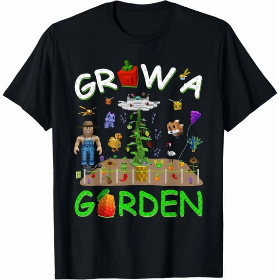 Retro Grow a Garden Game Merch Design Outdoors Graphic Design Unisex T-Shirt, up to Size 5XL