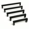 thumbnail image 6 of Matte Black Cabinet Handles 45 Pack Stainless Steel Drawer Hardware 6 5/16'' Center to Center, 6 of 11