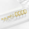 thumbnail image 6 of 4pcs Small Hoop Earrings for Women, 14k White Gold Plated Small Stackable Earrings Set for Multiple Piercing, Dainty Cartilage Huggie Studs Sets Earring for Women, 6 of 7