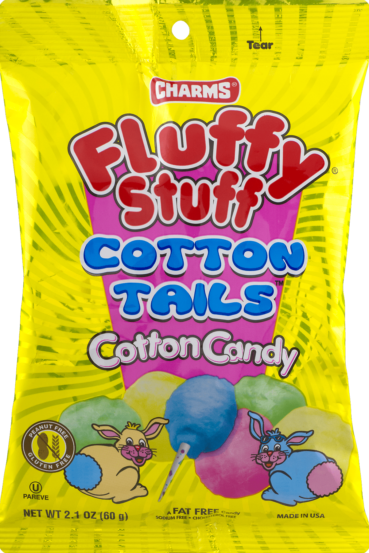 Charms Fluffy Stuff Scaredy Cats Cotton Candy - 2.1-oz. Bag - All City Candy