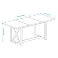 thumbnail image 2 of 70.87" Gray Farmhouse Dining Table, Seats 6-8, Rectangular Wood Kitchen Table with X Legs for Dining Room. Rustic Design, Easy Assembly., 2 of 8