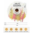 thumbnail image 6 of 13 Inch Round Placemats Set of 6, Christmas Tree Non Slip Heat Insulation PP Table Mats, Winter Snowflake Xmas Pink Pine Tree Washable Place Mats for Kitchen Dining Party Table Decor, 6 of 7