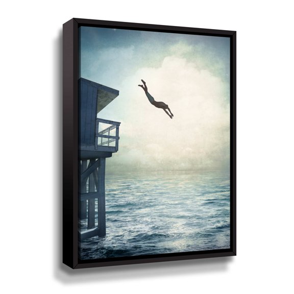 Artwall Leap, Gallery Wrapped Floater-framed Canvas by Cynthia Decker